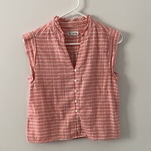 Carve Designs Pink and White Striped Reagan Top